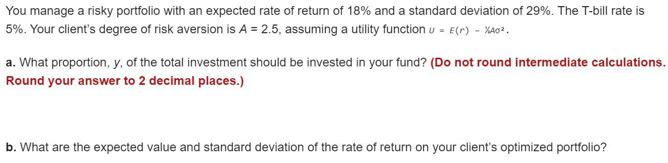 Help please. Having a difficult time with this question. You manage a