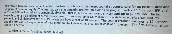 Can someone help with this? Please show all work. The Mason