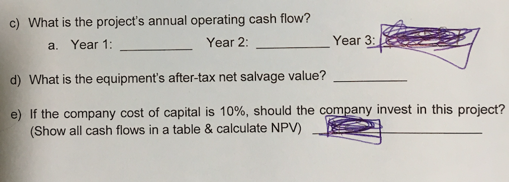 a new project that will last for 3 years and whose data