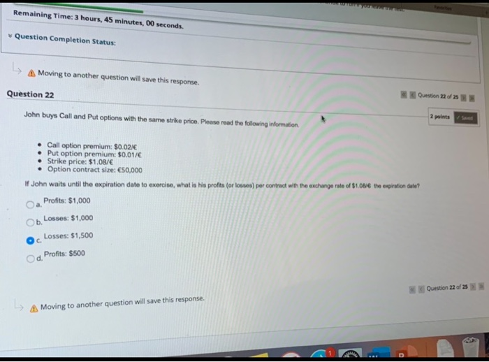 Call to prom OTRE Option contract 50.000 John was the produto what