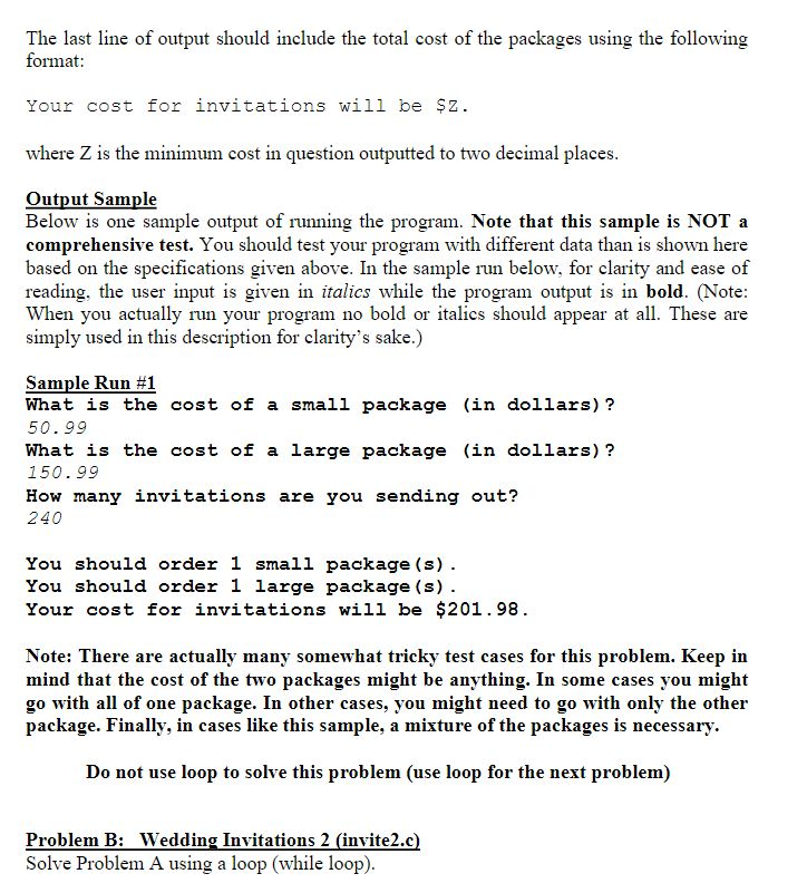 problem but I cant solve it using a while loop?? Problem A: