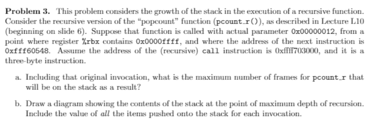 == 0) return 0; else return (x & 1) + pcount_r(x >>