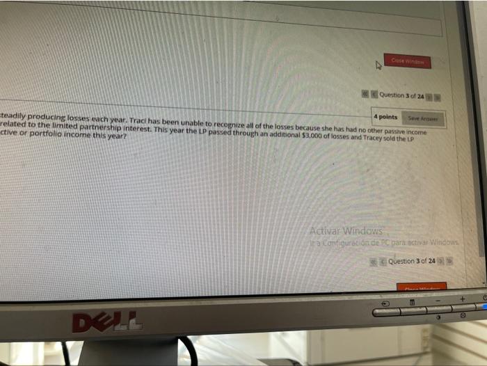 years ago Tracey invested in a limited partnership that has been steadily