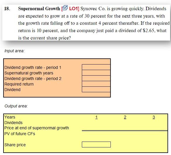 Please use Excel formulas to help me understand how to solve