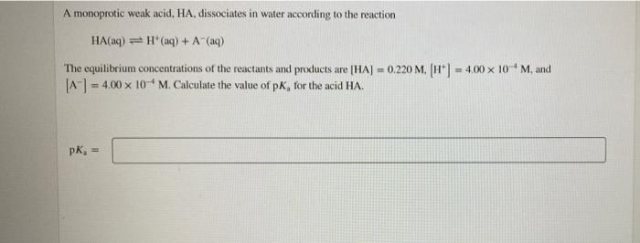 aqueous solution with a hydrogen ion concentration of H"] = 9.5 x