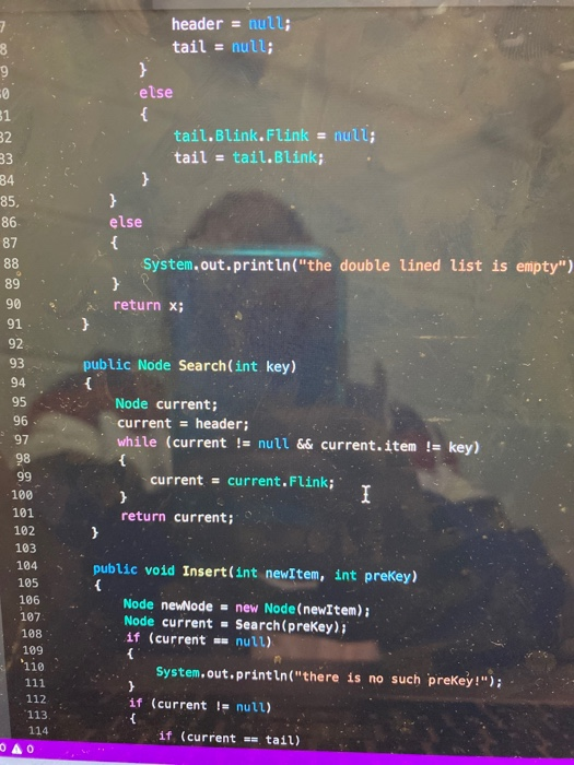 newItem) Node newNode = new Node(newItem); if (header == null). header =