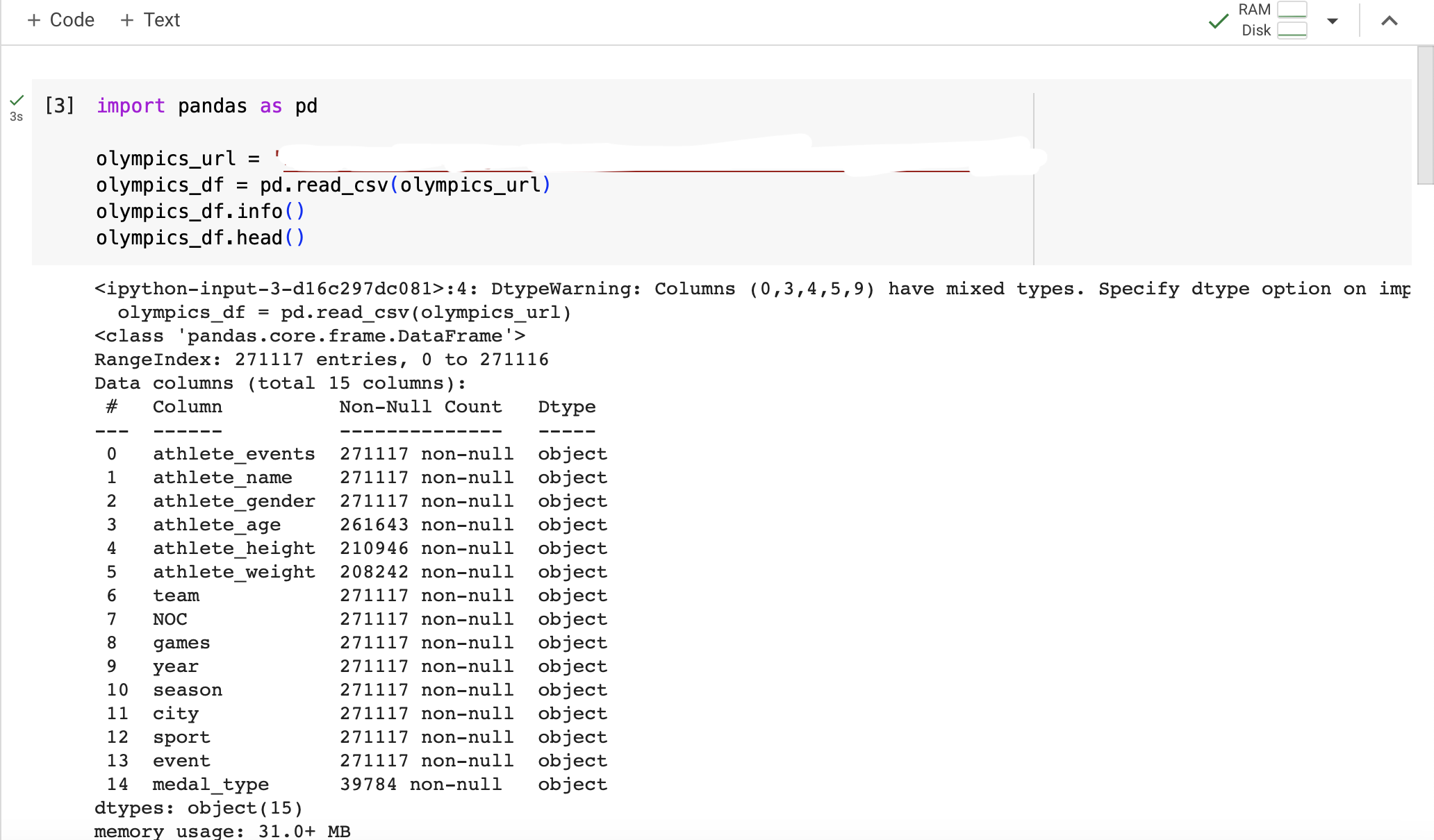 I need help reparsing any object data type columns into the appropriate