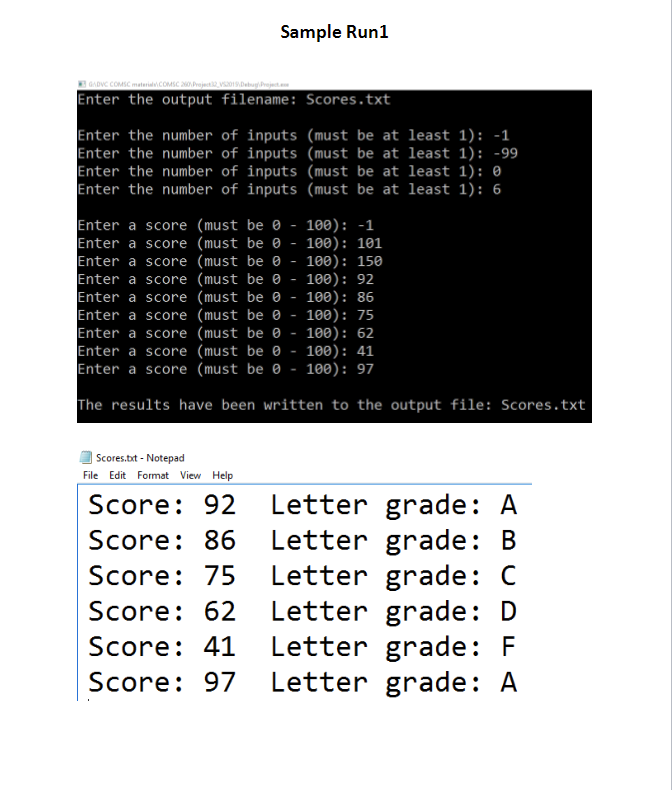 be changed according to the grading scale used) C_grade = 70 ;the