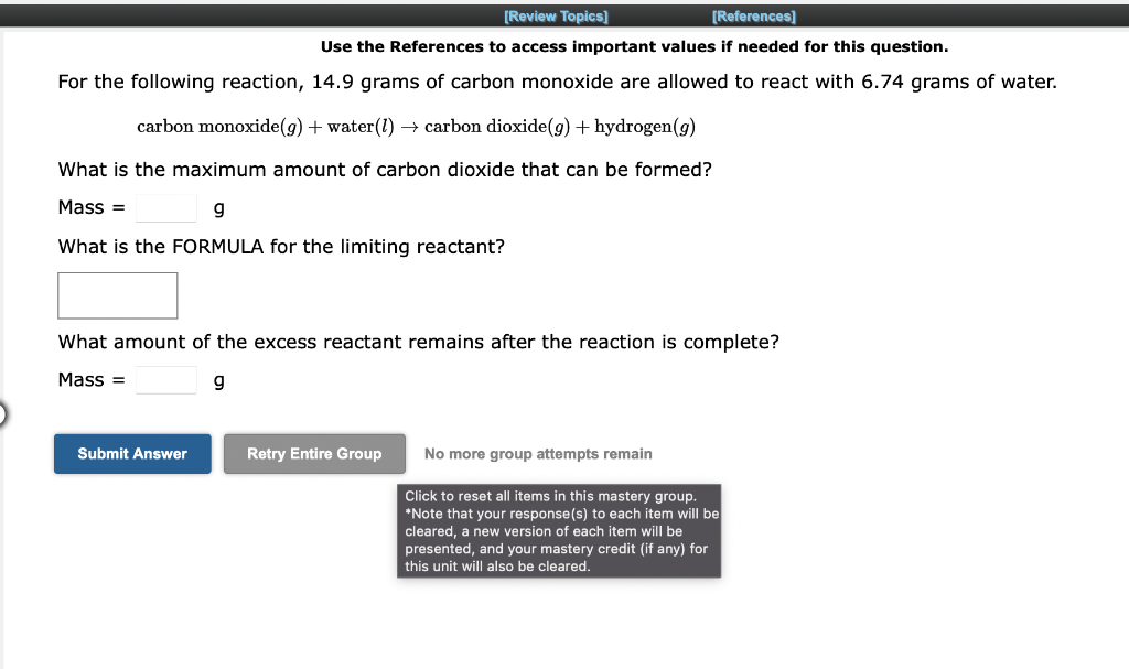 Use the References to access important values if needed for this