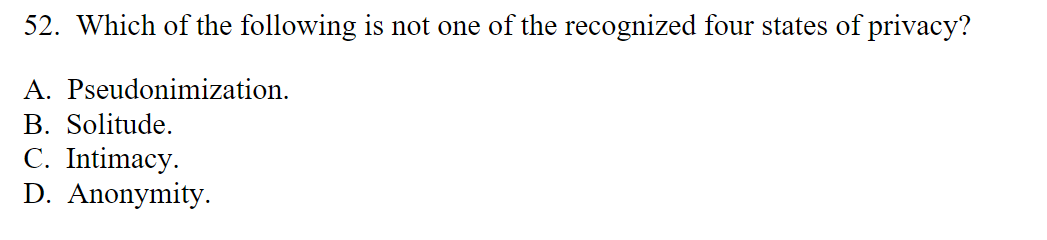 please choose the most correct answer for both questions. 52. Which of
