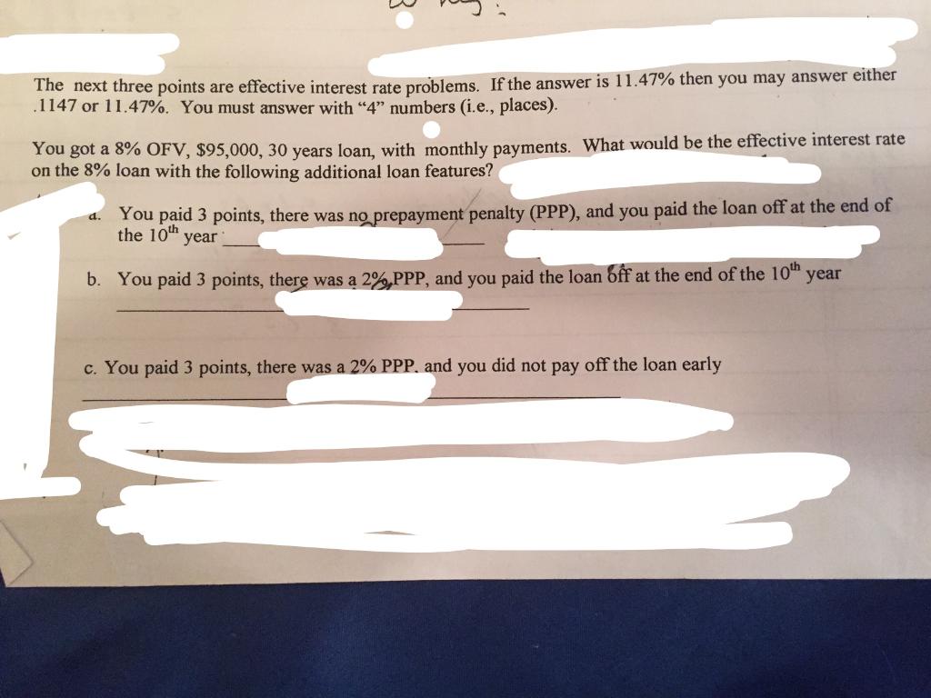  The next three points are effective interest rate problems. If the