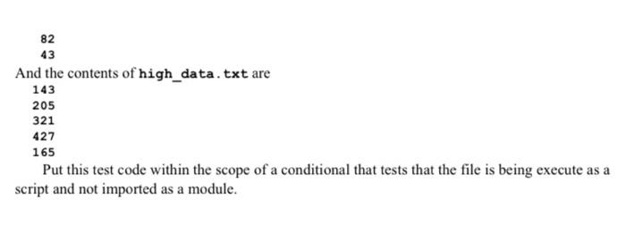 call them read_high_low() and write_high_low(). Function read_high_low() is passed the name, fname