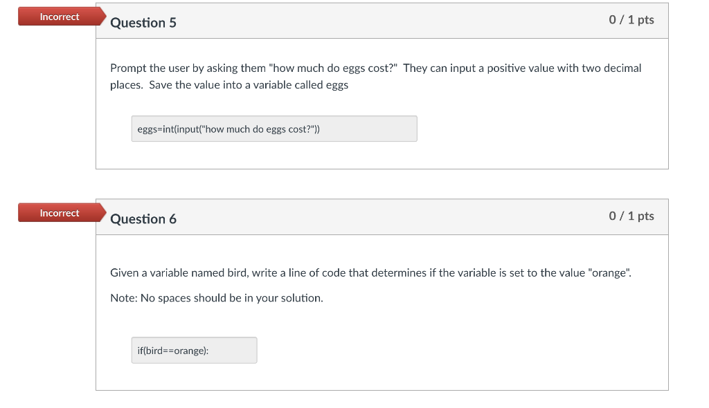  Prompt the user by asking them "how much do eggs cost?"