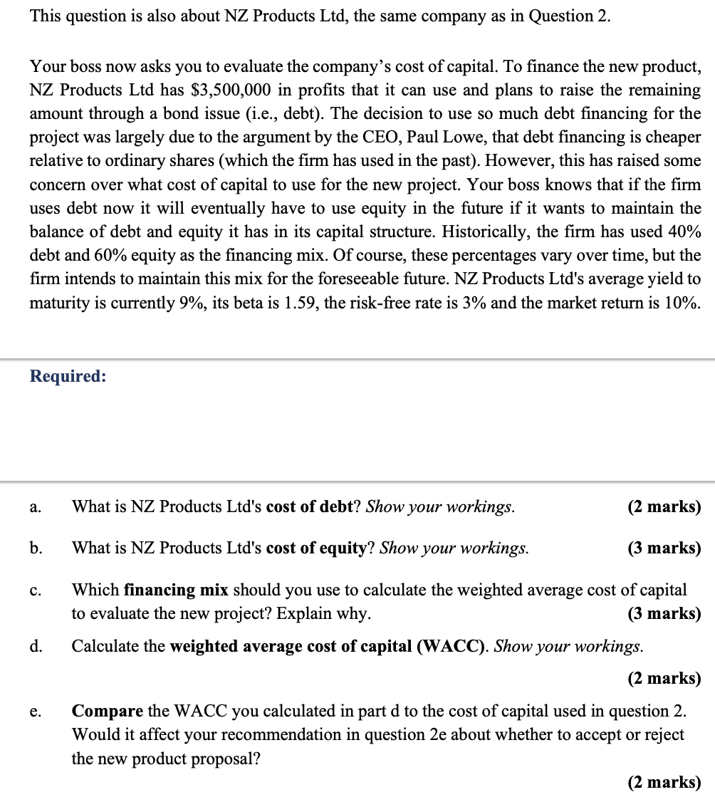 This question is also about NZ Products Ltd, the same company