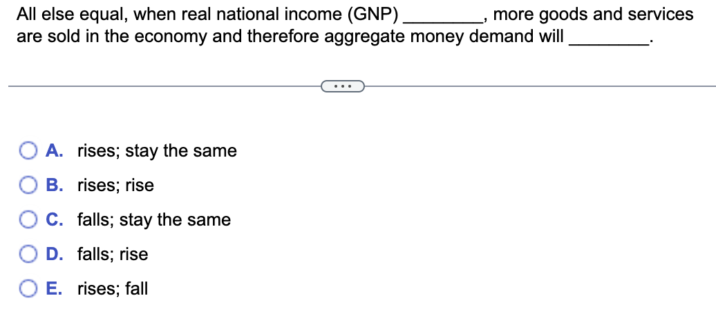 the L(R,Y) schedule. B. changes in real GNP cause the L(R,Y) schedule