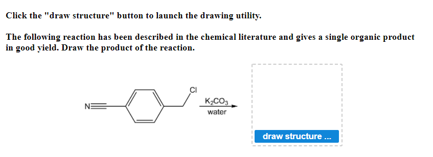 Click the "draw structure" button to launch the drawing utility. The