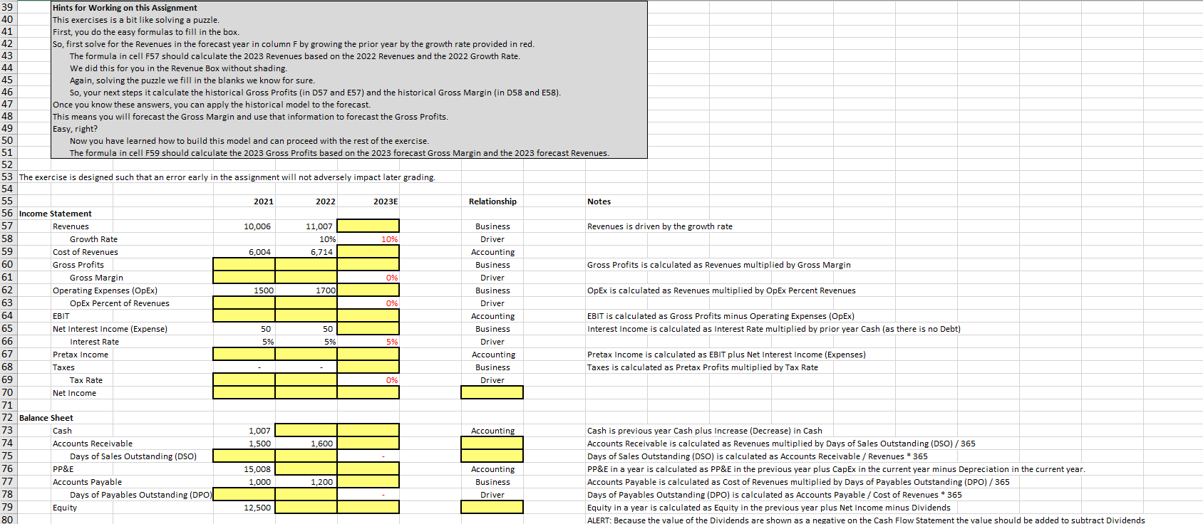 \begin{tabular}{l|l} 39 & Hints for Working on this Assignment \\ \hline
