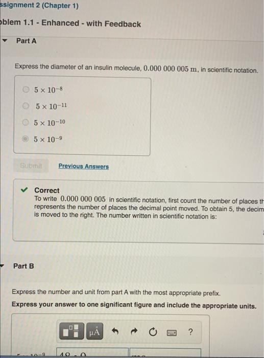  ssignment 2 (Chapter 1) blem 1.1 - Enhanced - with Feedback