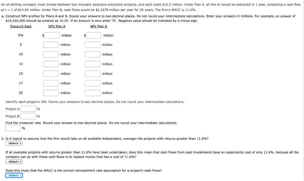  The select drop down box choices: Yes or No An oil-drilling