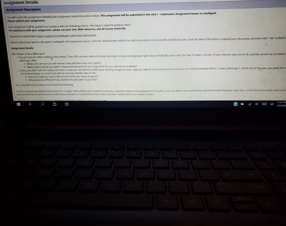  Assignment Delalis Assignment Description You will create this assignment following the