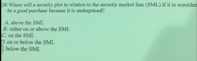  8: Where will a security plot in relation to the security