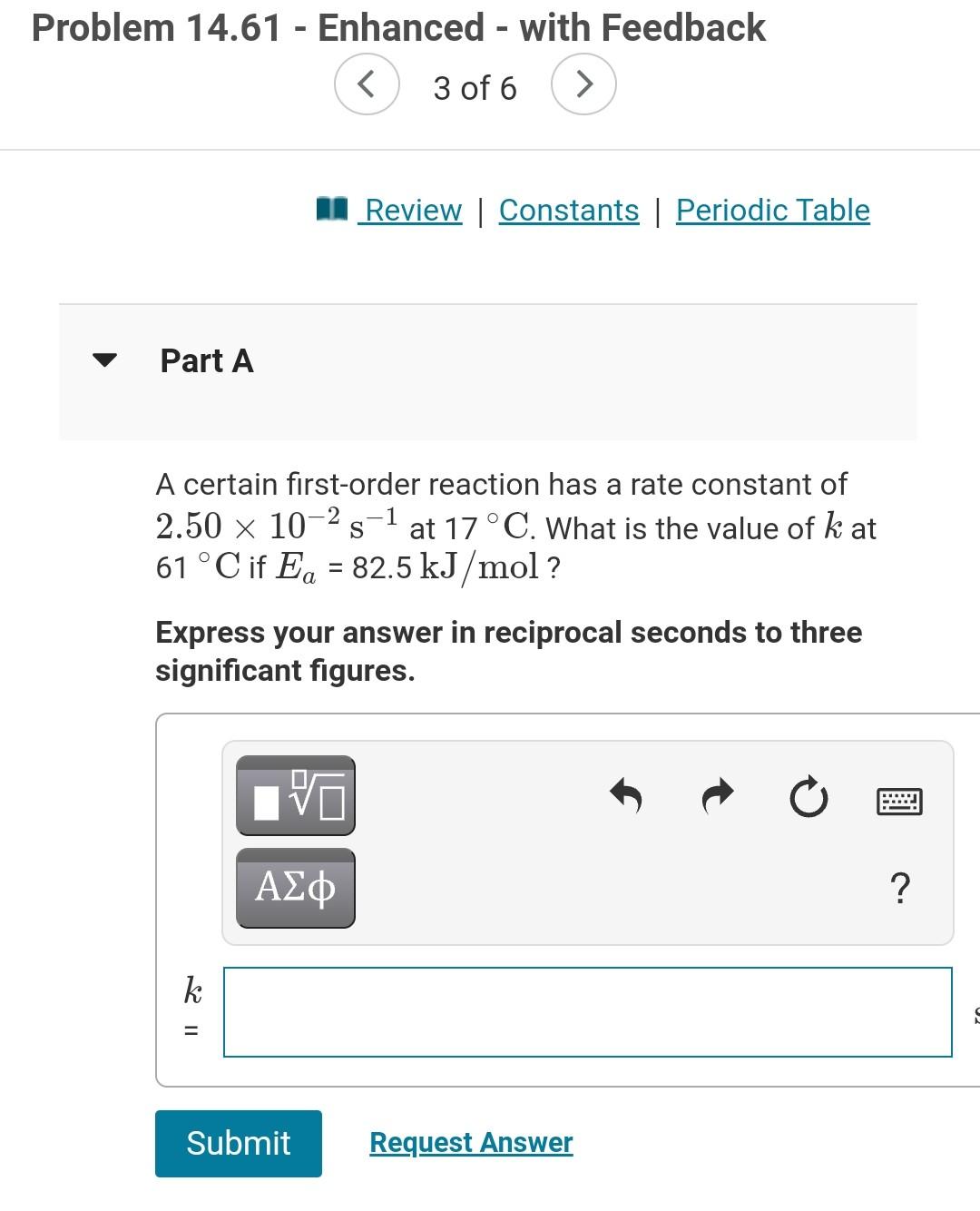  Problem 14.61 - Enhanced - with Feedback - A Review |