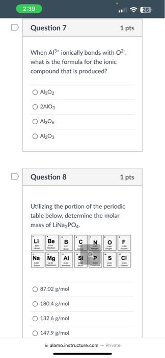  When Al3+ ionically bonds with O2. what is the formula for