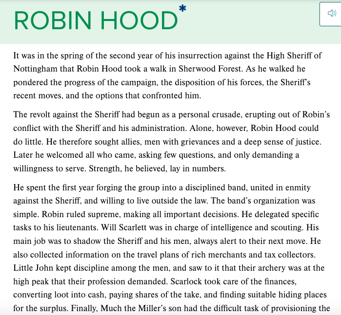 Read case 1"Robin Hood" on page C2.Case Objectives:To provide an introduction to