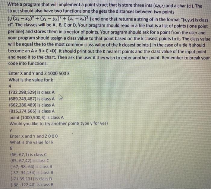  in c++ language Write a program that will implement a point