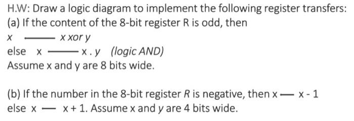i need step by step solution please H.W: Draw a logic diagram