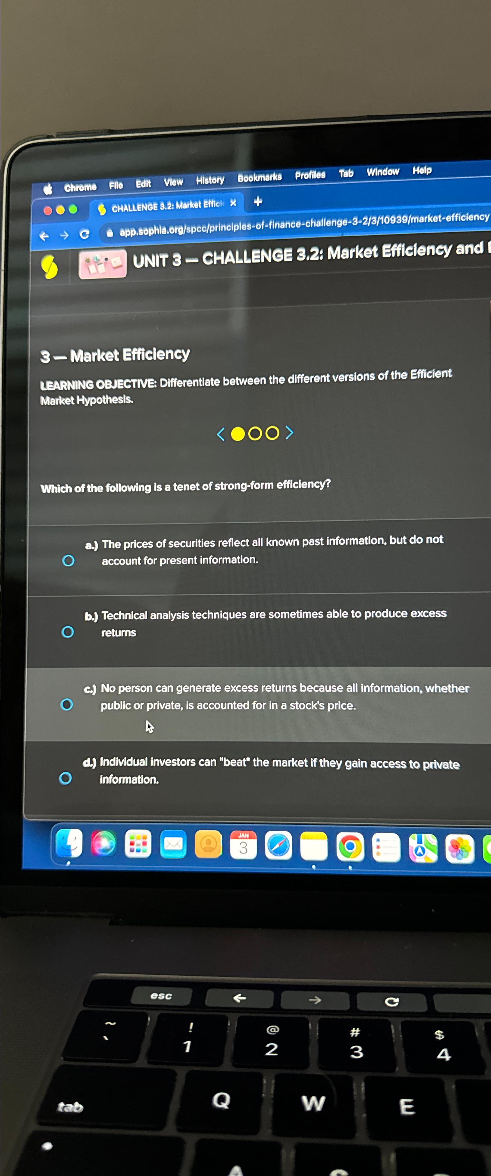  3- Market Efficiency LEARNING OBJECTIVE: Differentiate between the different versions of