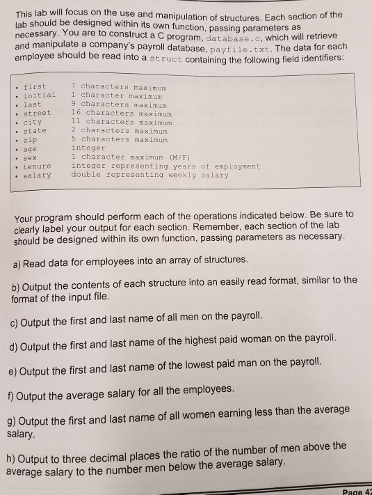 C programming Structures. #define #define #define lab will focus on the use
