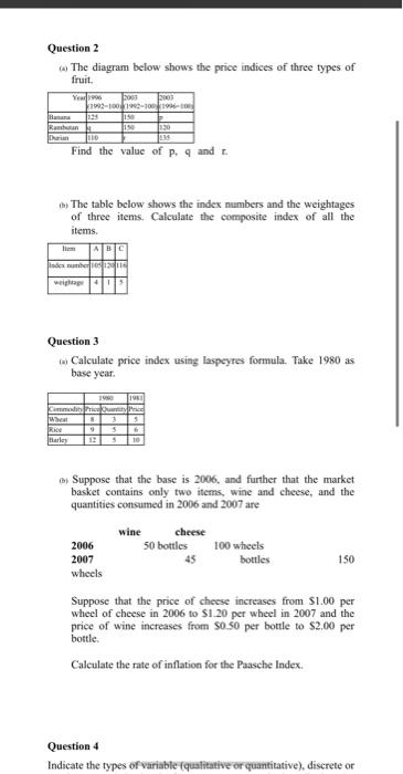 and the level of measurement (nominal, ordinal, ratio, interval) for the following