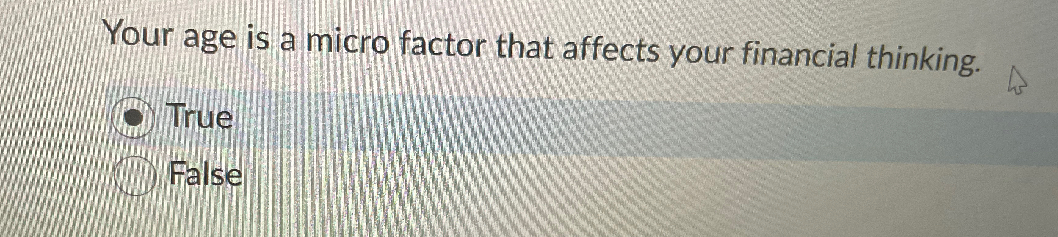  Your age is a micro factor that affects your financial thinking.