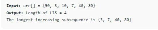 Develop a program using Python to find the longest increasing subsequences where