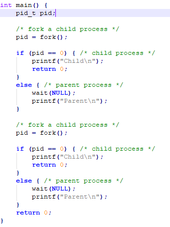 Answer the following questions with the program. a. How many child processes