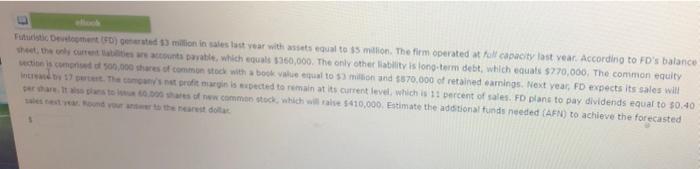 Futuristic Development (FD) generated $3 million in sales last year with