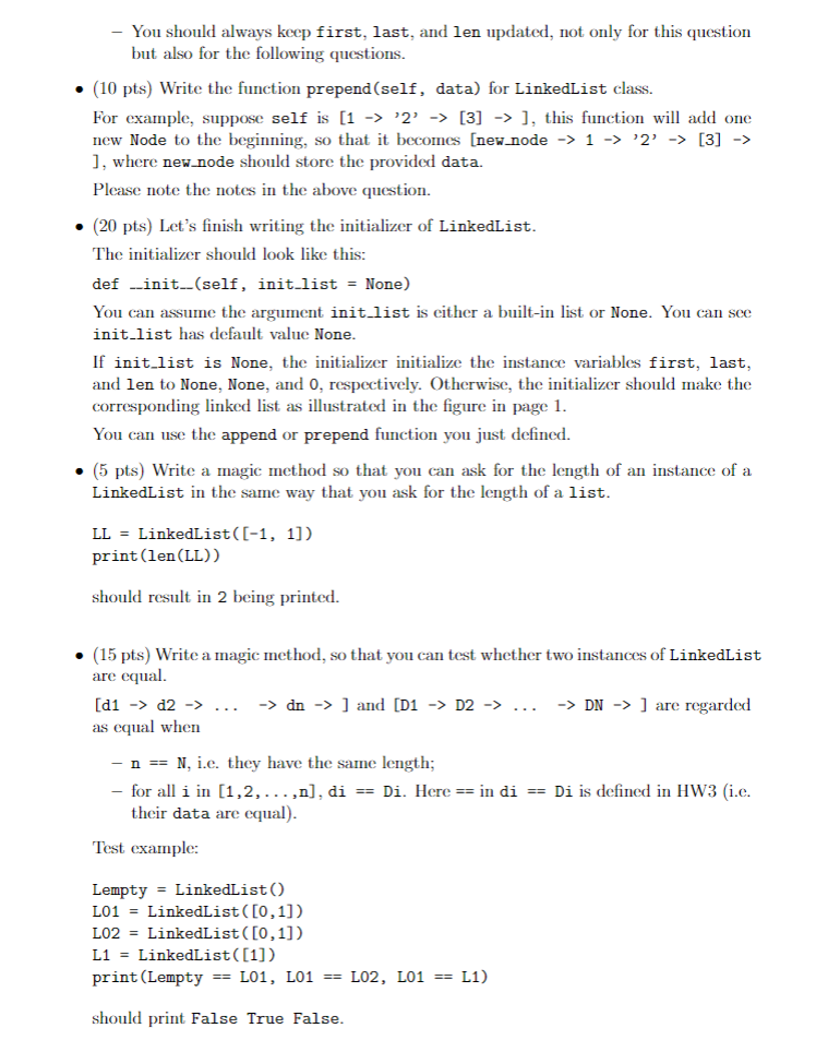 a LinkedList class. This class will work with the Node class you