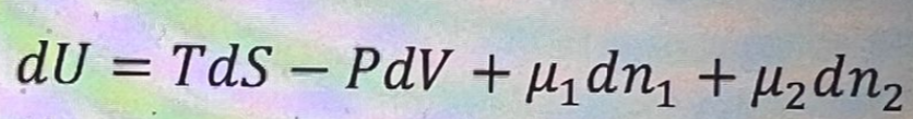 For a system with two components open, a) Derive a similar expression
