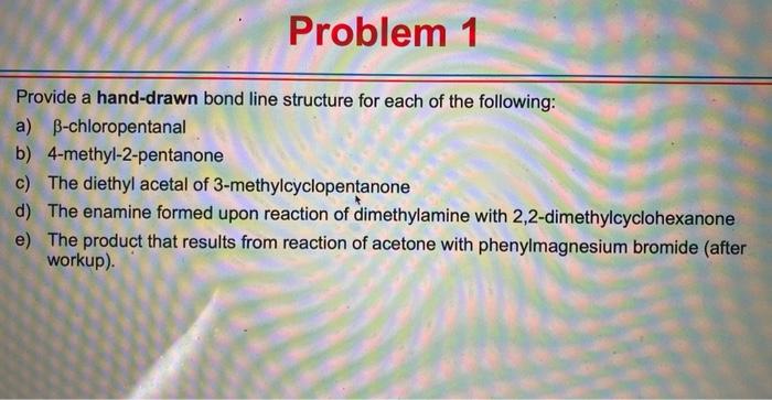 base peak. Problem 4 An isomer of the compound from problem 1