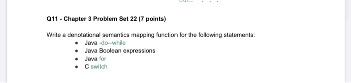  Q11 - Chapter 3 Problem Set 22 (7 points) Write a