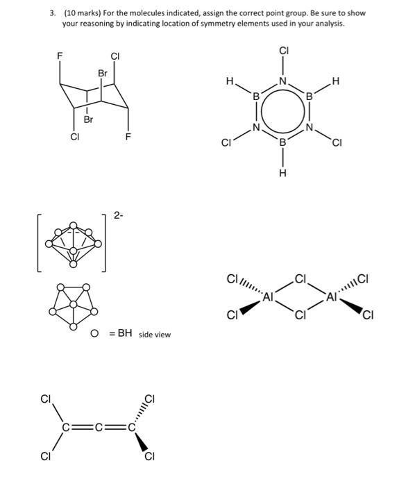 and draw them on the molecule 1. (8 marks) a) For each