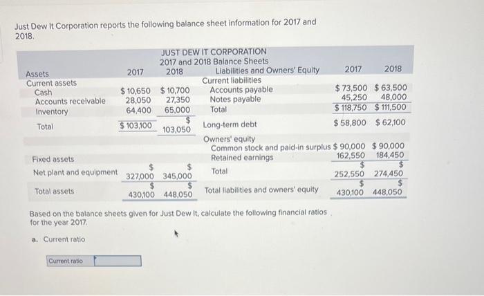  please please please answer all 12 Just Dew it Corporation reports