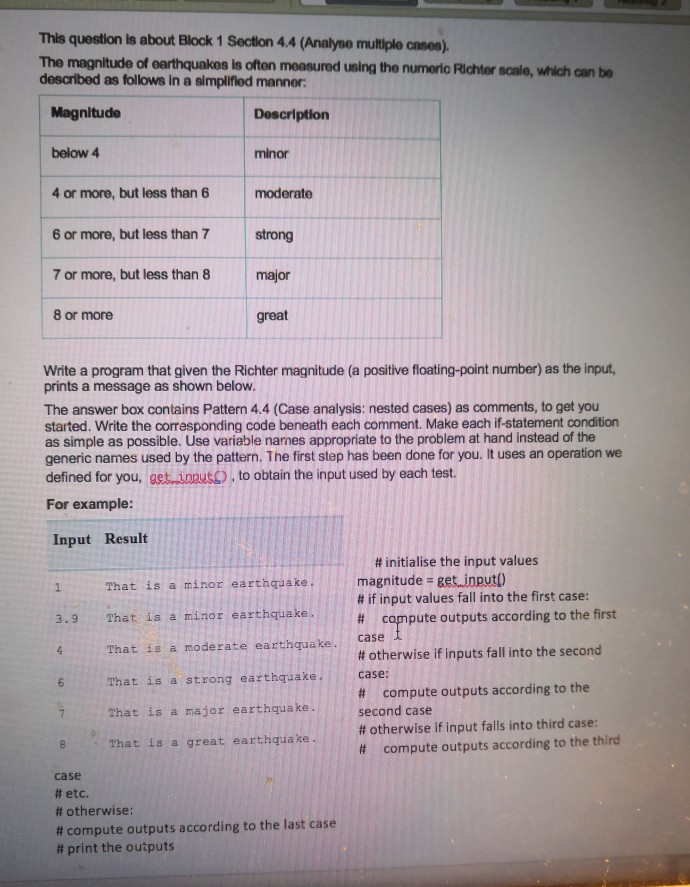 This question Is about Block 1 Section 4.4 (Analyoe multiple canos).