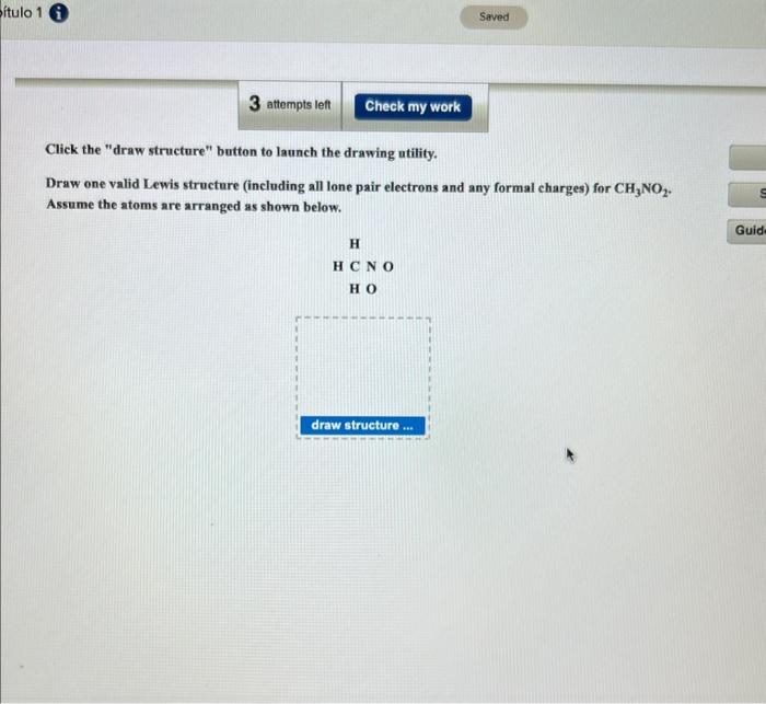  Click the "draw structure" button to launch the drawing utility. Draw