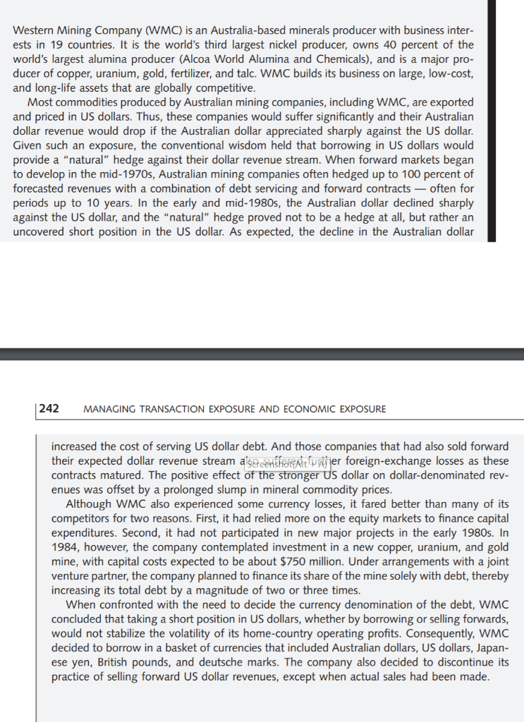 Read the article below and answer the four questions with reasoned qualitative