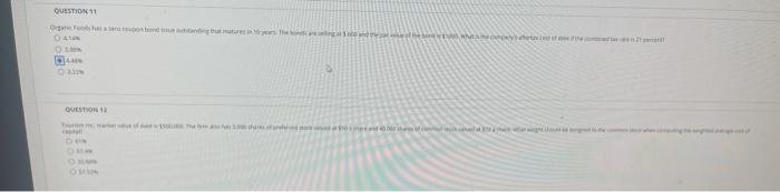  If you can inly answer one, please answer question 12! QUESTION