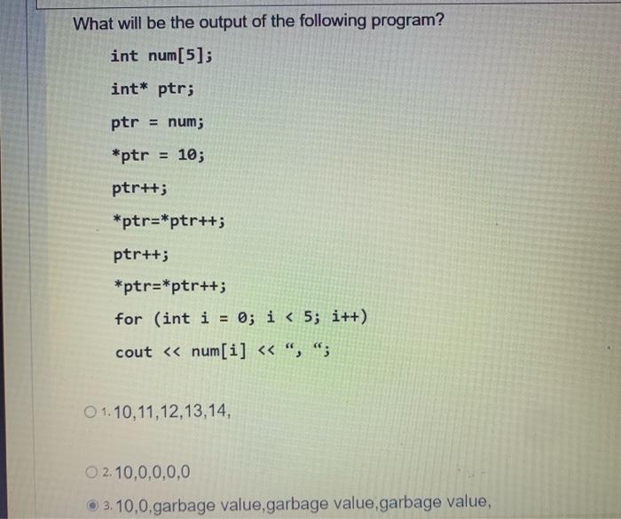 (++), decrement (--), addition of an integer to a pointer variable and