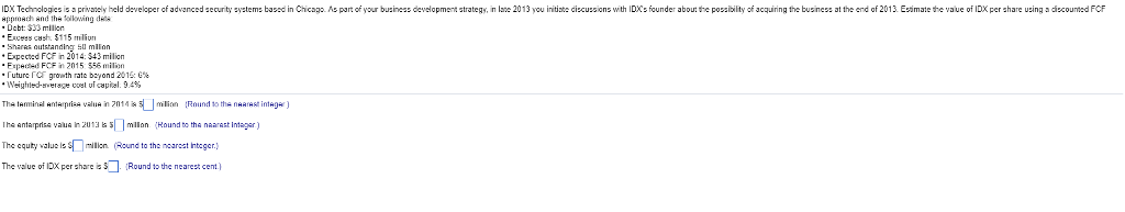 IDX Tec o opes 53 pr ane y held deve oper