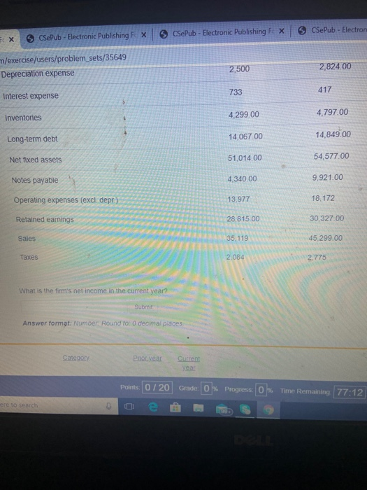 F X CSePub - Electronic Pub "b.com/exercise/users/problem_sets/35649 edo Answered Item Prior year